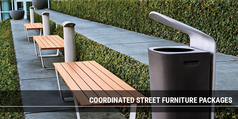 Coordinated street furniture packages