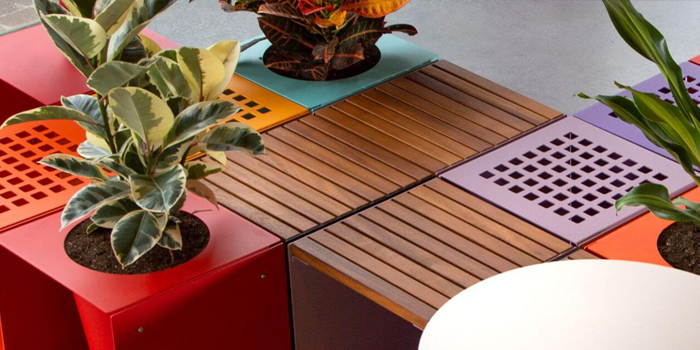 Modular cubik Street furniture range from Citydesign
