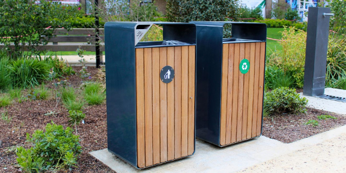 Box litter bin Elephant park london
