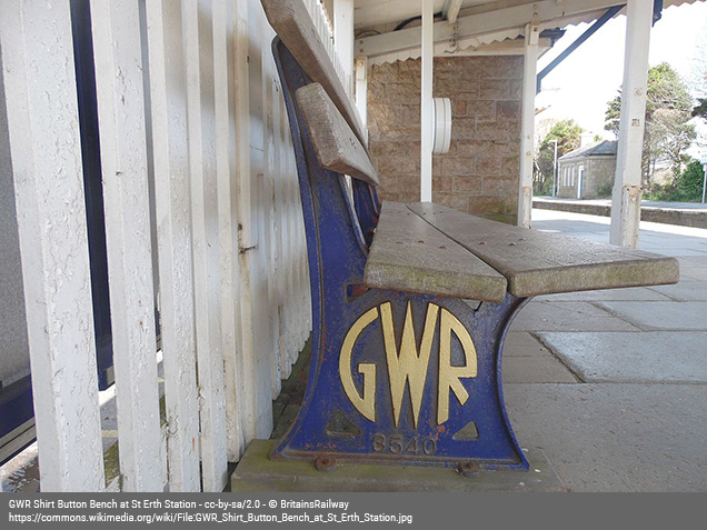 https://commons.wikimedia.org/wiki/File:GWR_Shirt_Button_Bench_at_St_Erth_Station.jpg