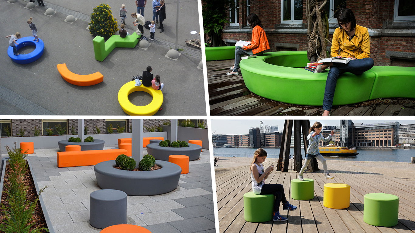 Colouful rotationally moulded plastic - Loop Range