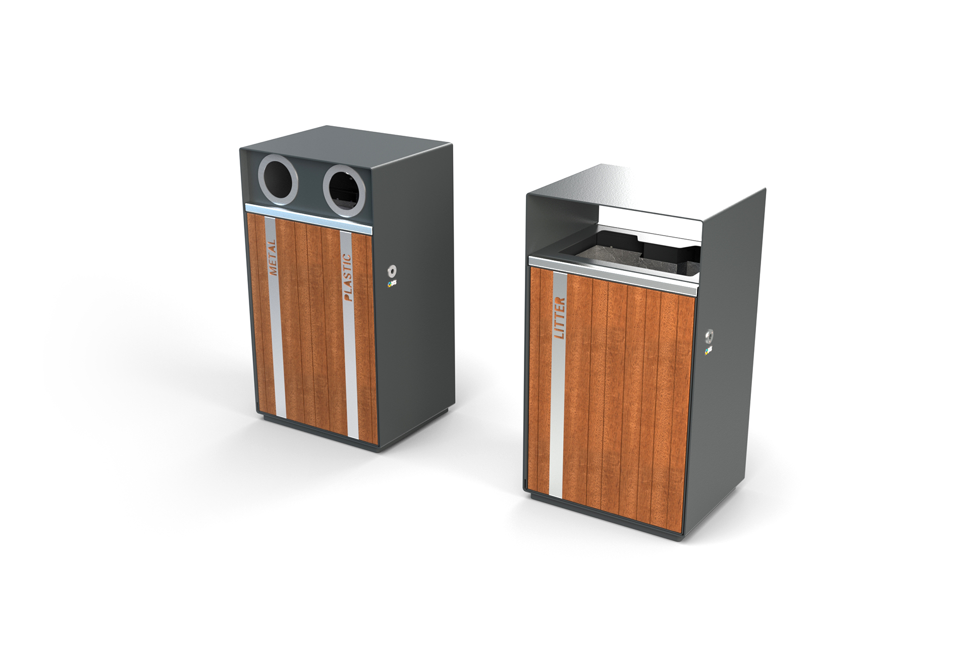 Litter and Recycling Bins